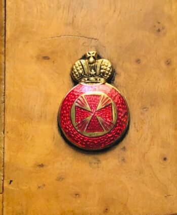 Imperial Tsar's Era Faberge Award Jewelled Cigar Chest Holder Birch Wood