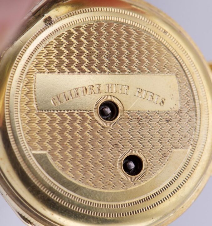 Antique Imperial Rus Gilt Silver Pocket Watch Enamel Dial with General Suvorov