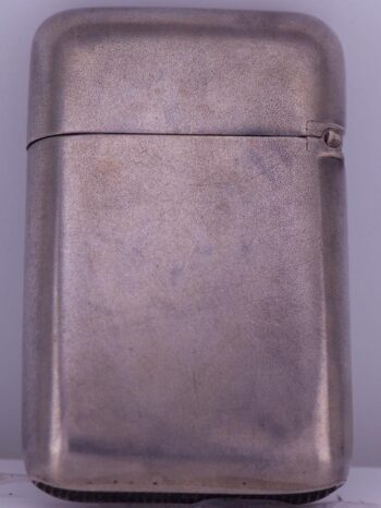 Antique Vesta Case Victorian Memento Mori Skull Engraved Silver c1880's RARE