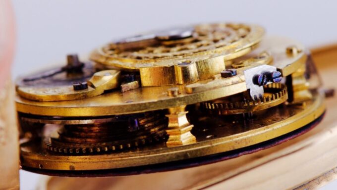 Antique Gilt Verge Fusee Skull Pocket Watch for Vatican City-Pope Pius IX c1840