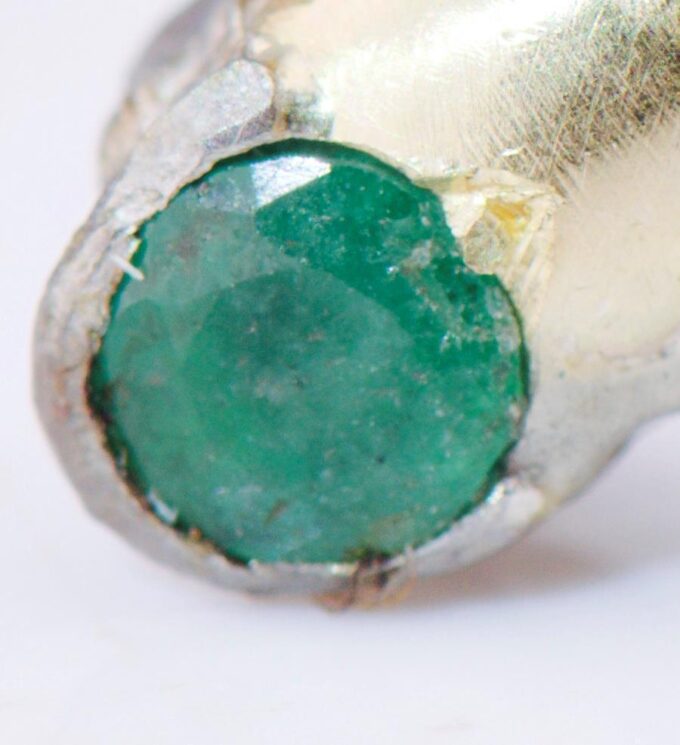 Antique Victorian 18k Gold Diamond Emerald Ladies Ring Memento Mori Skull c1890