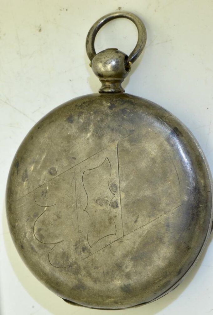 Antique Silver Full Hunter Railway Pocket Watch for Chinese Market by T.J.Cooper