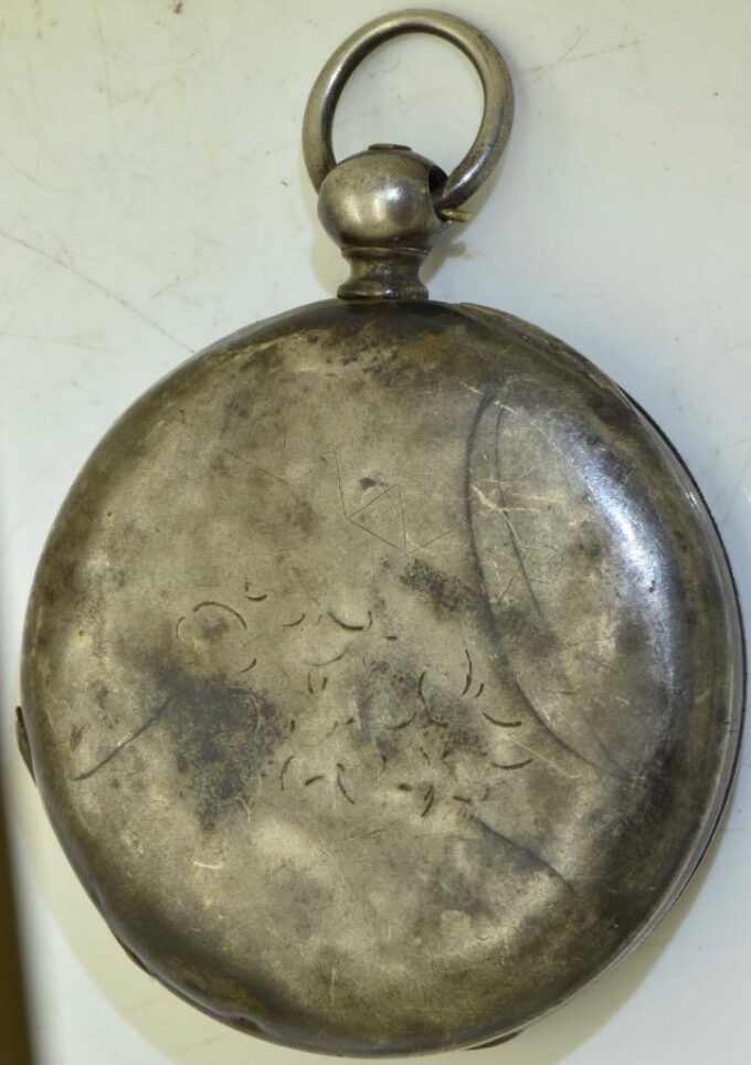 Antique Silver Full Hunter Railway Pocket Watch for Chinese Market by T.J.Cooper