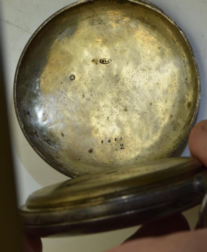 Antique Silver Full Hunter Railway Pocket Watch for Chinese Market by T.J.Cooper