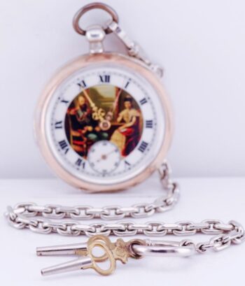 Antique Imperial Tsar's Era Silver Pocket Watch c1880's Tsar Alexander III