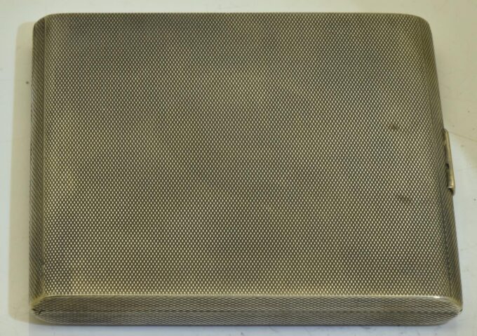 Antique British Masonic Silver Gold Presentation Cigarette Case 160g Heavy