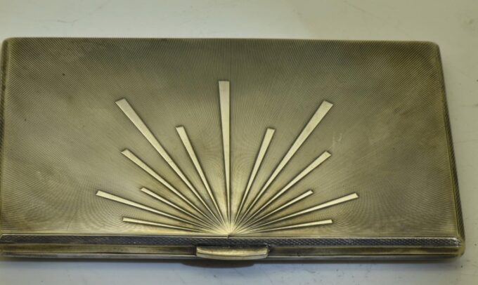 Antique British Masonic Large Silver Presentation Cigarette Case 185g Heavy