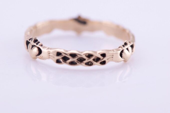 Antique Victorian Ladies Ring Hands and Heart FEDE GIMMEL 15k Gold Boxed
