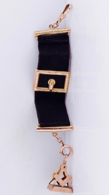 Amazing Antique Victorian Masonic Solid Gold Chain Fob Seal for Pocket Watch