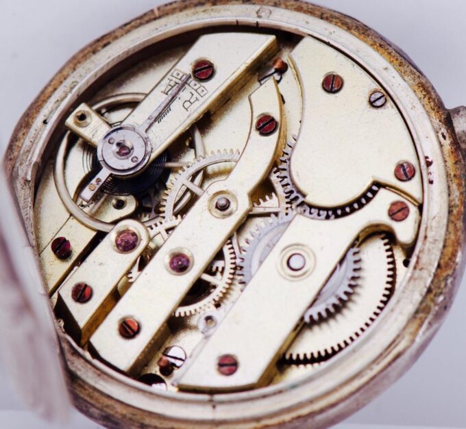 Antique LeCoultre Caliber Silver Pocket Watch Ottoman Turkish Market-Enamel Dial