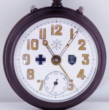 Antique Junghans ALARM Gunmetal Pocket Watch-German Military Officer's Award