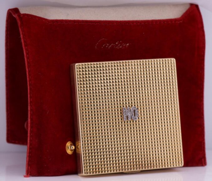 Antique Cartier Paris 18k Gold Diamonds Cigarette Case-Princess Marie d'Orléans