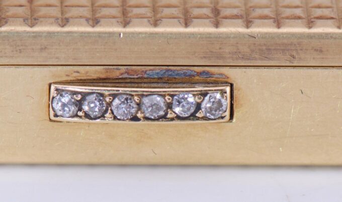 Antique Cartier Paris 18k Gold Diamonds Cigarette Case-Princess Marie d'Orléans