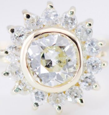 Antique French Chaumet 18k Gold 1.8ct Diamond Ladies Ring c1930's Art-Deco Era