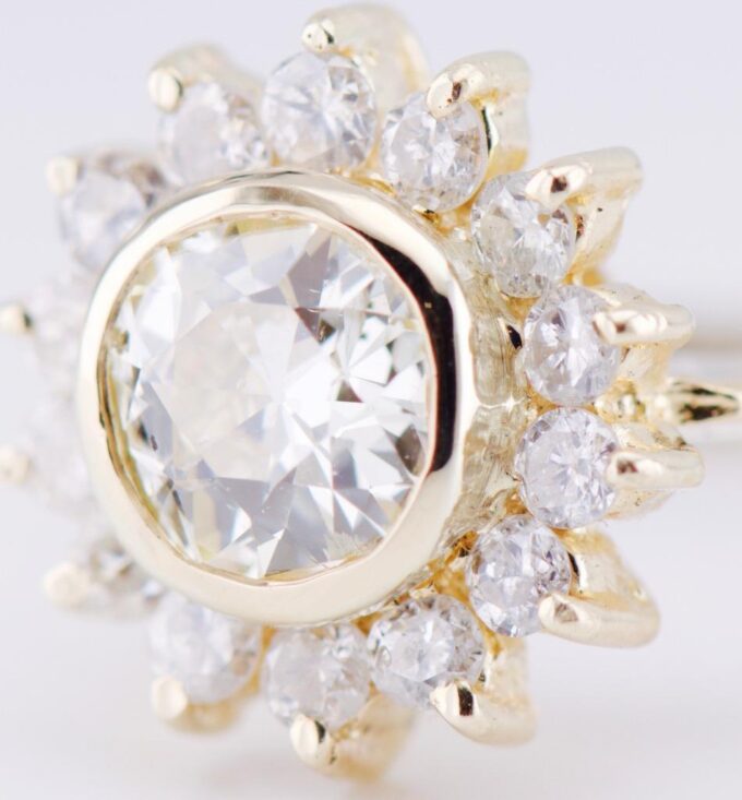 Antique French Chaumet 18k Gold 1.8ct Diamond Ladies Ring c1930's Art-Deco Era