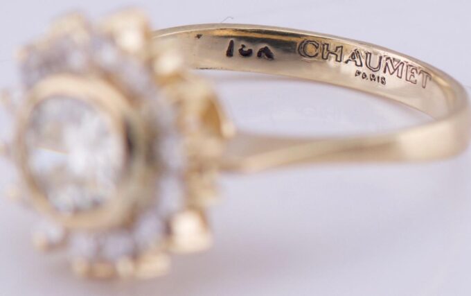Antique French Chaumet 18k Gold 1.8ct Diamond Ladies Ring c1930's Art-Deco Era