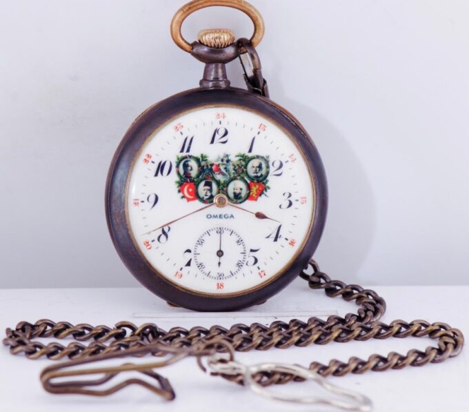 Important Historic WWI German Officer's Award Omega Pocket Watch c1916 RARE