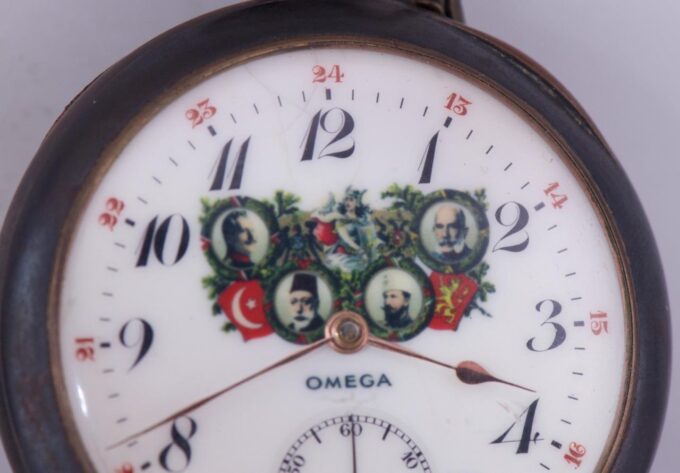 Important Historic WWI German Officer's Award Omega Pocket Watch c1916 RARE