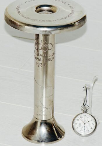 Antique Omega CHRONOGRAPH Pocket Watch c1936 Berlin Olympic Games Football
