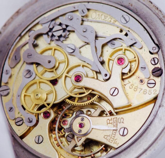 Antique Omega CHRONOGRAPH Pocket Watch c1936 Berlin Olympic Games Football