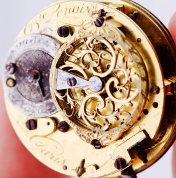Antique Verge Fusee Ball Shape Hand Carved Agate Pocket Watch-Napoleon I c1800s