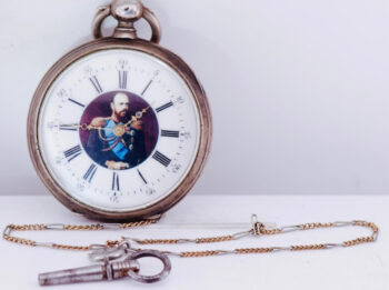 Antique Imperial Tsar's Era Silver Pocket Fob Watch c1880's-Tsar Alexander III