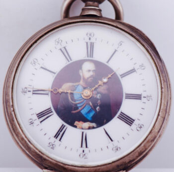 Antique Imperial Tsar's Era Silver Pocket Fob Watch c1880's-Tsar Alexander III