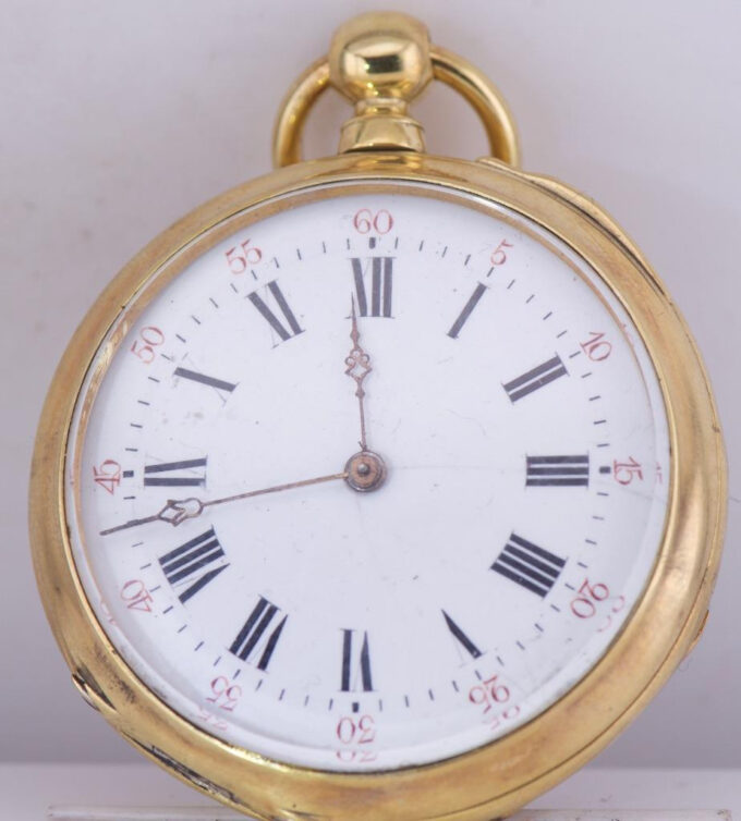 Antique 18k Gilt Silver Pocket Watch for Vatican Pope's Cabinet c1840's Boxed