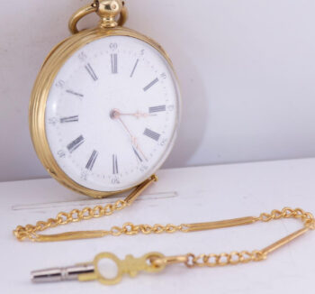 Victorian 18K Gilt Vermeil Silver & Enamel Memento Mori Skull & Ouroboros Snake