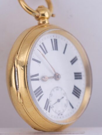 Antique Victorian Pocket Watch Gilt Silver Case Skulls and SATOR Magic Formula