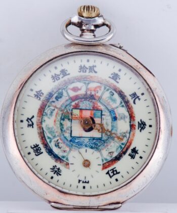 Antique Silver ZODIAC Pocket Watch for Chinese Market Qing Dynasty Era c1890