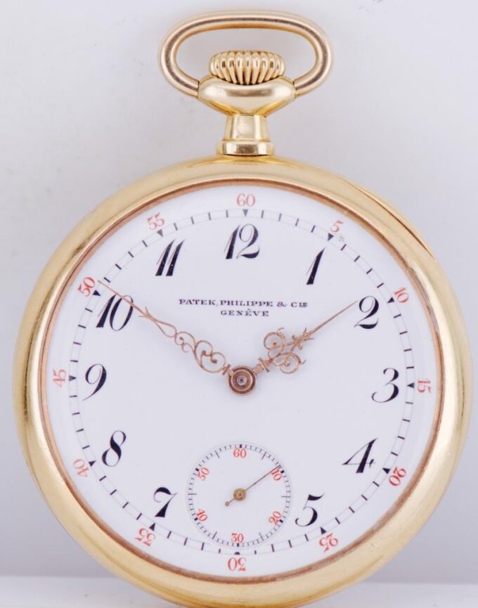 Antique Patek Philippe Masonic Pocket Watch 18k Gold Enamel USA President Award