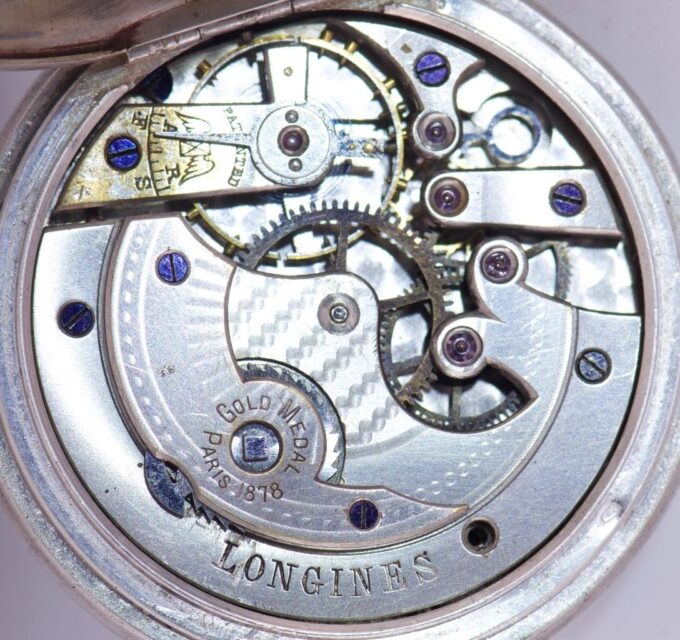 Antique Imperial Silver Longines Award Pocket Watch Tsar Nicholas II c1896