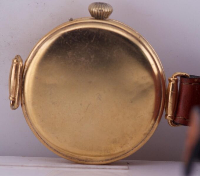 Antique WWI Imperial Officer's Award Pavel Buhre Wristwatch c1914 Gold Plated
