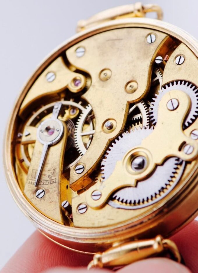 Antique WWI Imperial Officer's Award Pavel Buhre Wristwatch c1914 Gold Plated