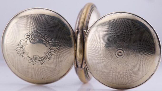 Antique Pocket Watch Full Hunter Tughra Case for Ottoman Market c1900 Mehmed V