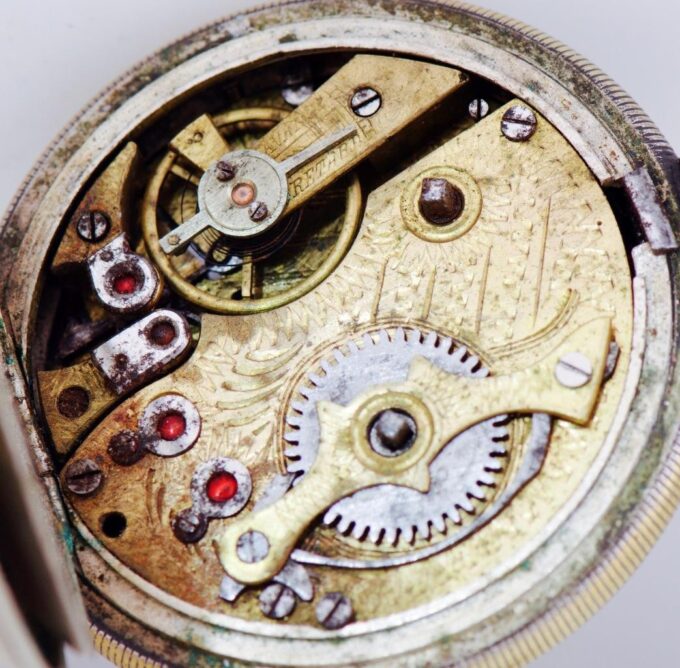 Antique Pocket Watch Full Hunter Tughra Case for Ottoman Market c1900 Mehmed V