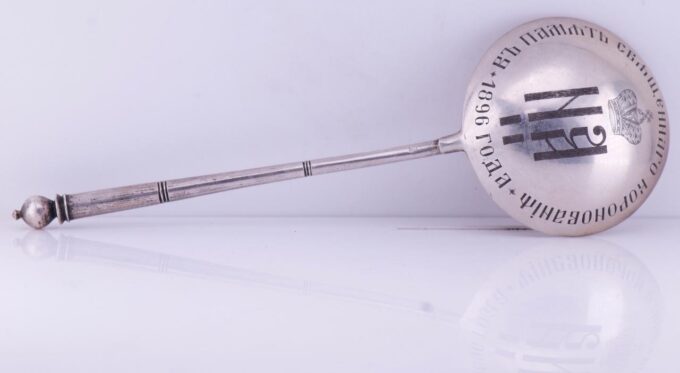 Imperial Faberge Tsar's Era Silver Spoon for Tsar Nicholas II Coronation c1896