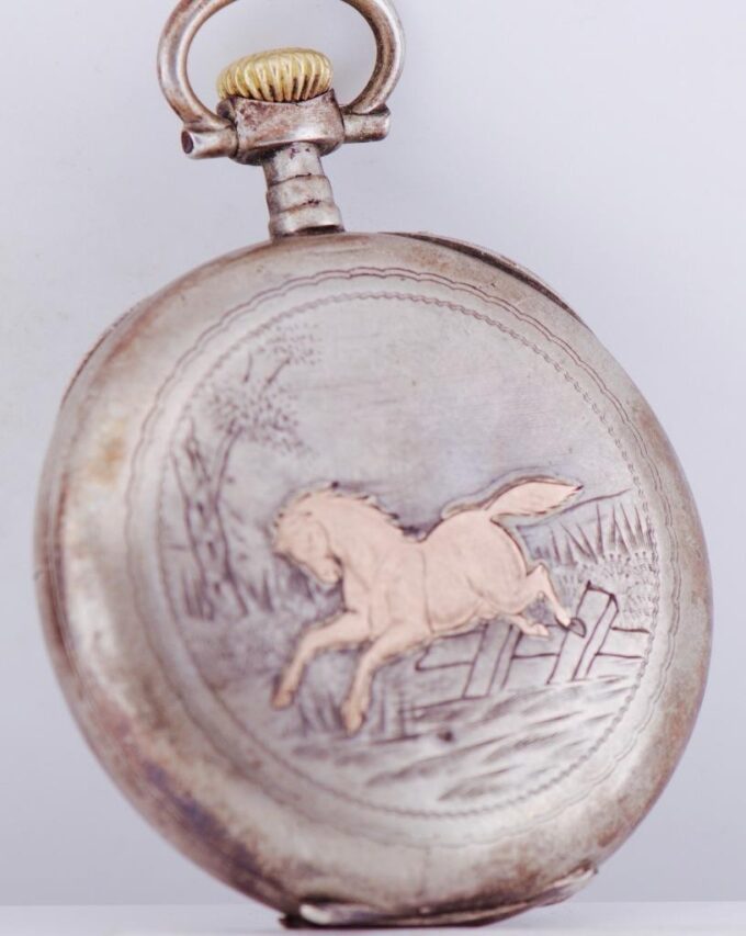 Antique Silver LeCoultre Pocket Watch for 1st Olympic Games c1896 Athens