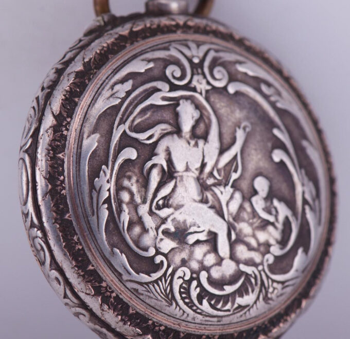 WWI German Army Officer Pocket Watch Saxonia Glashutte-Kaiser Wilhelm on Dial