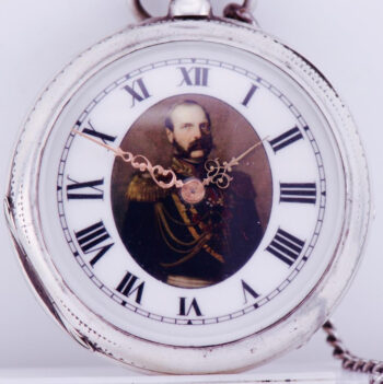 Antique Tsar Army Officer Silver Pocket Watch Award Russo-Turkish War c1877-1878
