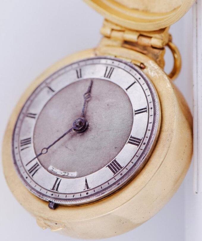 Antique Verge Fusee Pocket Watch Drum Shape Dragon Case Chinese Qing Dynasty Era