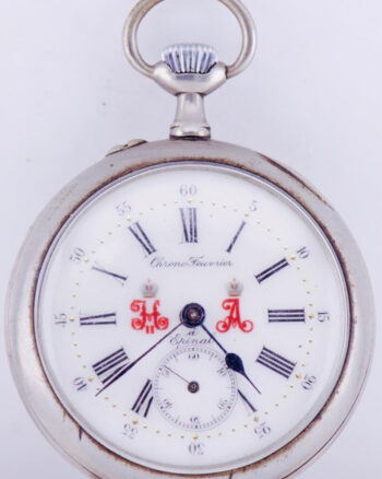 Antique Tsar's Era Chrono-Feuvrier Pocket Watch Coronation of Tsar Nicholas