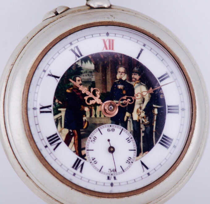 Antique Pocket Watch WWI Central Powers Officer's Award Military c1914-1915