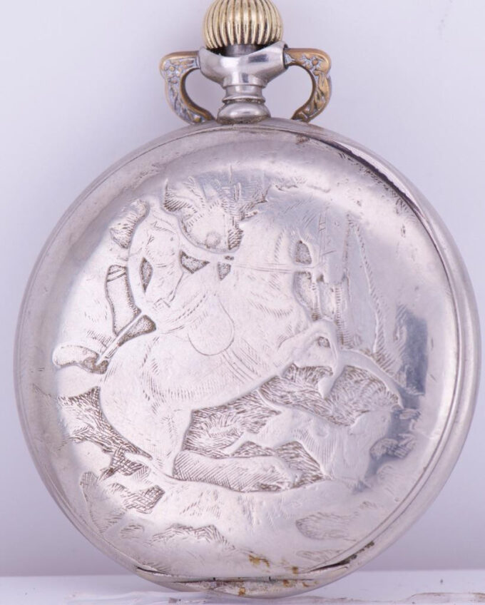 Antique Pocket Watch Ottoman Archimede Silvered Sultan Mehmed II Dial c1885