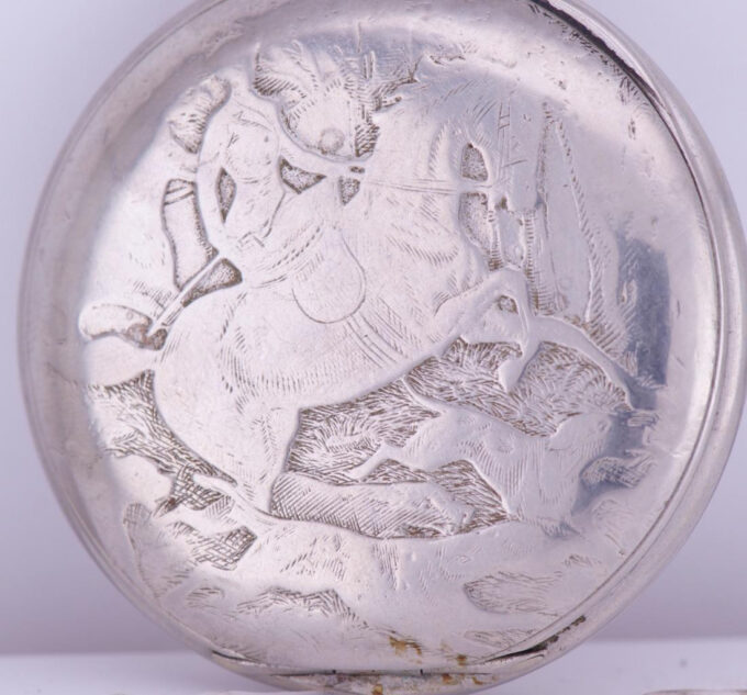 Antique Pocket Watch Ottoman Archimede Silvered Sultan Mehmed II Dial c1885