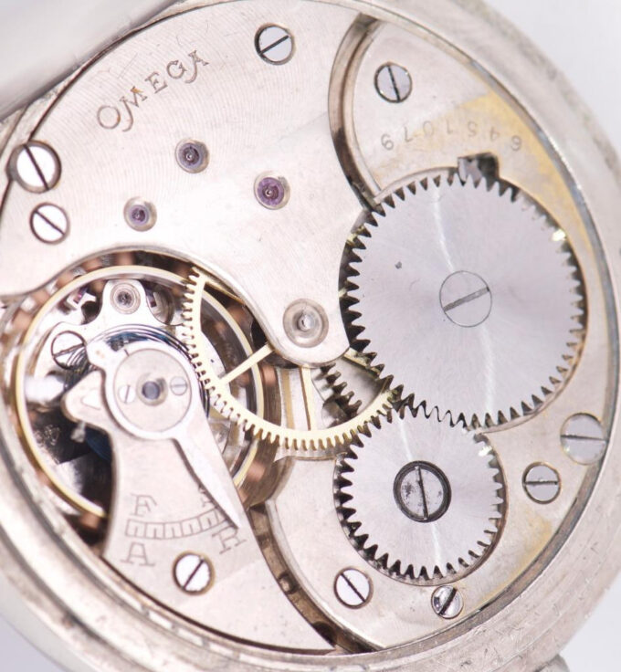 Antique Omega GMT WORLD TIME Pocket Watch Show the Time in 13 Cities WORLD MAP