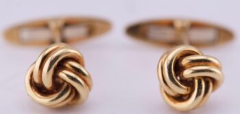 Vintage Estate Tiffany&Co Cufflinks Set Solid 18k Gold