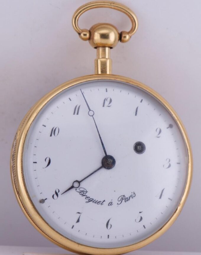Antique Breguet REPEATER Verge Fusee Pocket Watch 18k Gilt Enamel - Napoleon I
