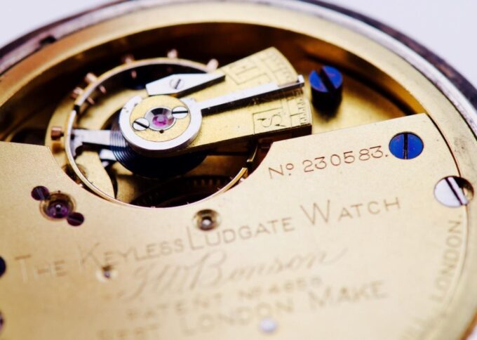 Antique J.Benson Sterling Silver Pocket Watch-CHRONOMETER Maker to King George V